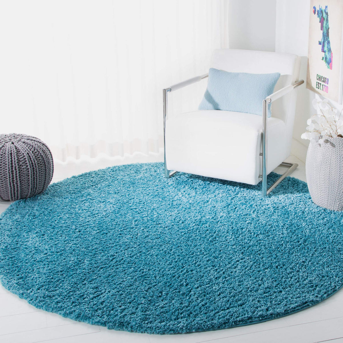 SAFAVIEH August Shag Rug 8'x10', Soft Plush Modern Ivory AUG900C