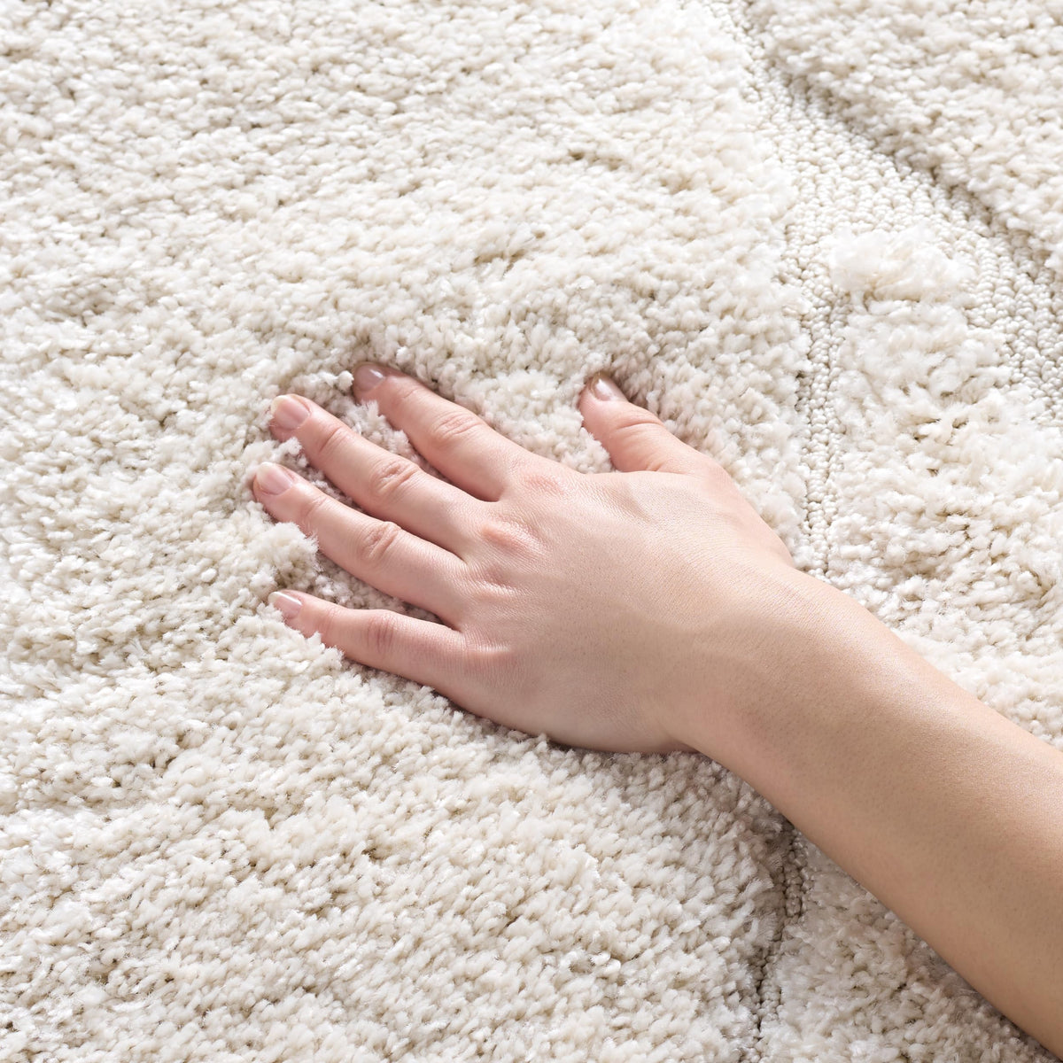 SAFAVIEH Florida Shag Rug 6'x9', Soft Plush Modern Cream & Beige SG471-1113