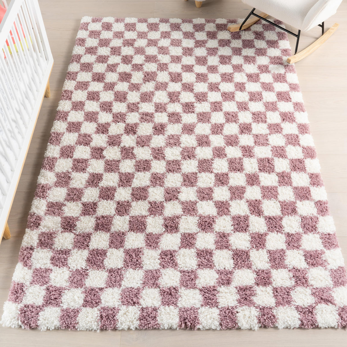 nuLOOM Adelaide Beige Checkered Power Loomed Area Rug, 5' x 8'