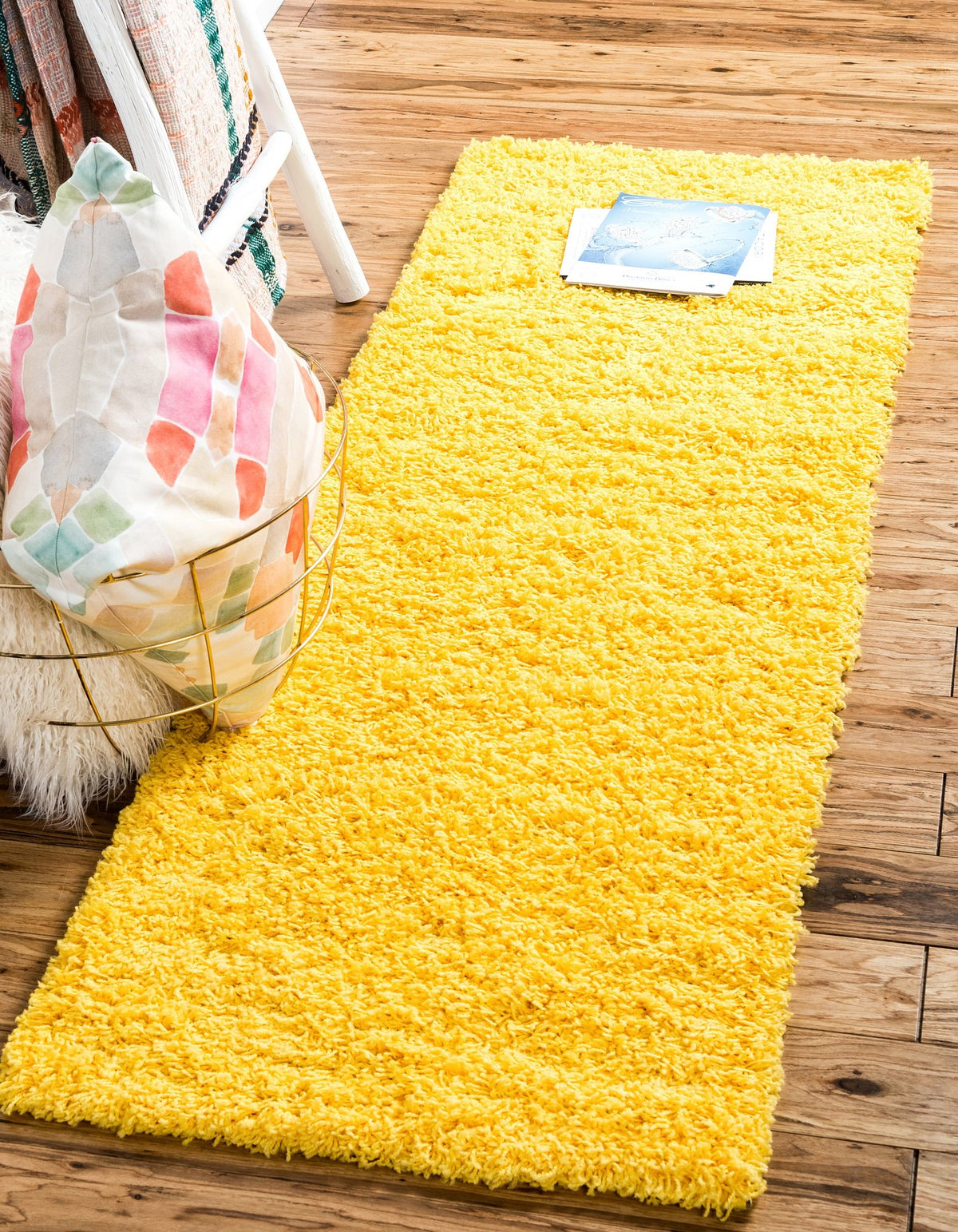 Unique Loom Solid Shag Collection Area Rug (8' x 10' Rectangle, Sandy Brown)