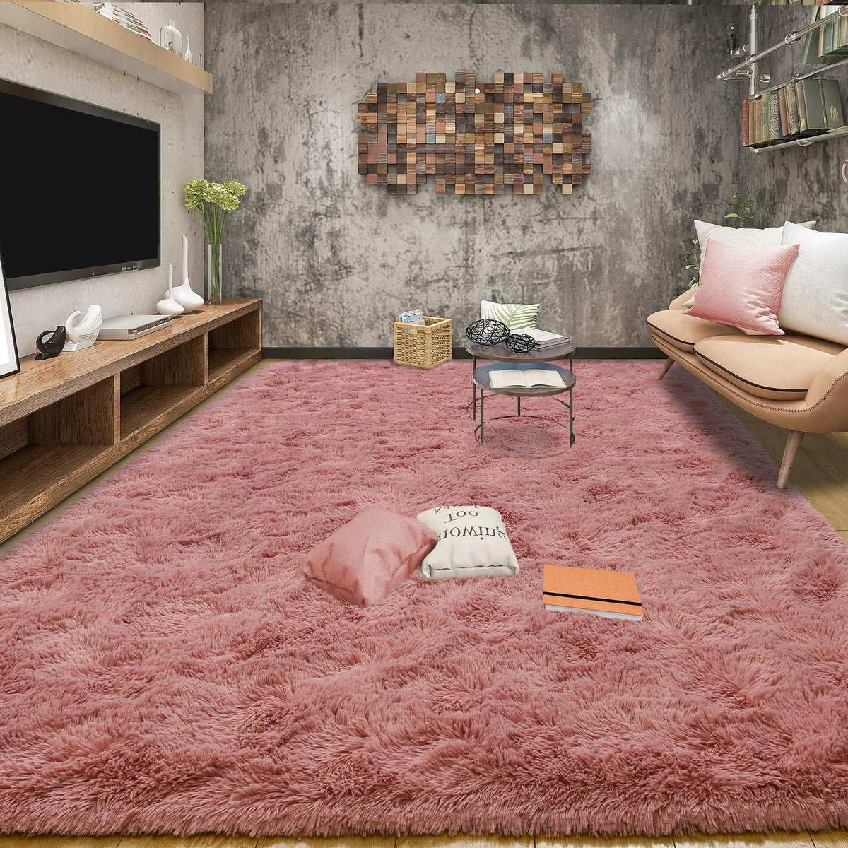 Tepook Fluffy Large Rugs for Living Room, 8x10 Area Rugs for Bedroom