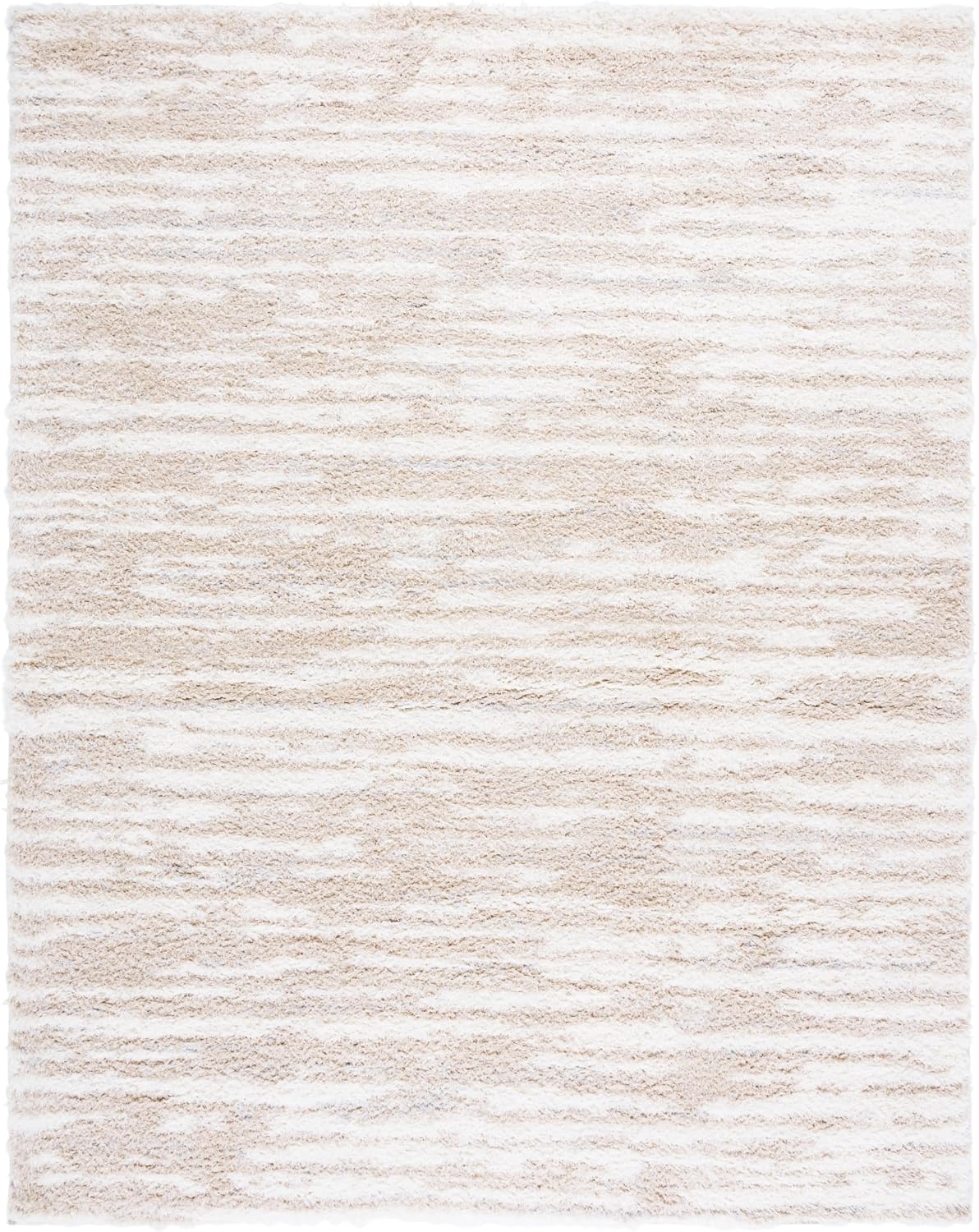 SAFAVIEH Area Rug 8x10 - Lindsay Shag Collection - Large - Beige & Ivory, Non-Shedding & Easy Cleaning, Ultra Plush Thick Pile, Ideal for Living Room, Bedroom, Dining Space (LNS554B)