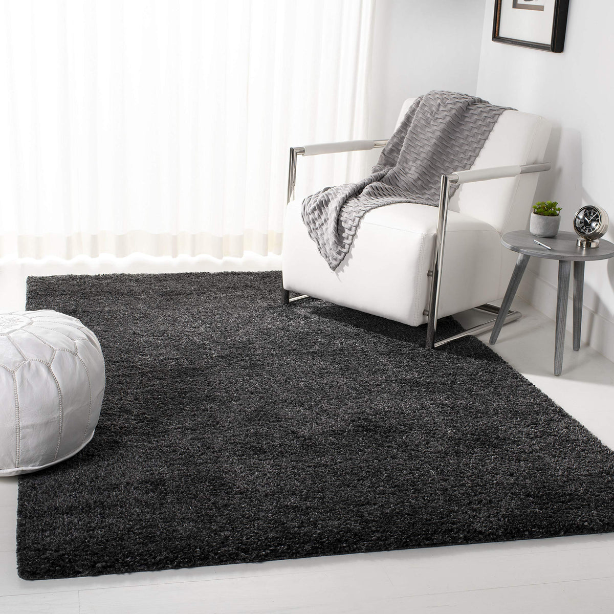 SAFAVIEH August Shag Rug 8'x10', Soft Plush Modern Ivory AUG900C