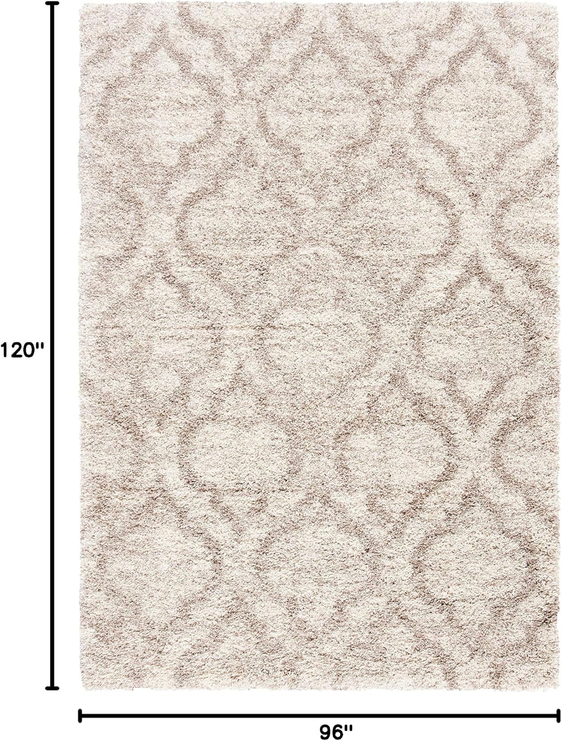 SAFAVIEH Hudson Shag Rug 8x10, Plush Large Multi Ivory & Beige SGH284E