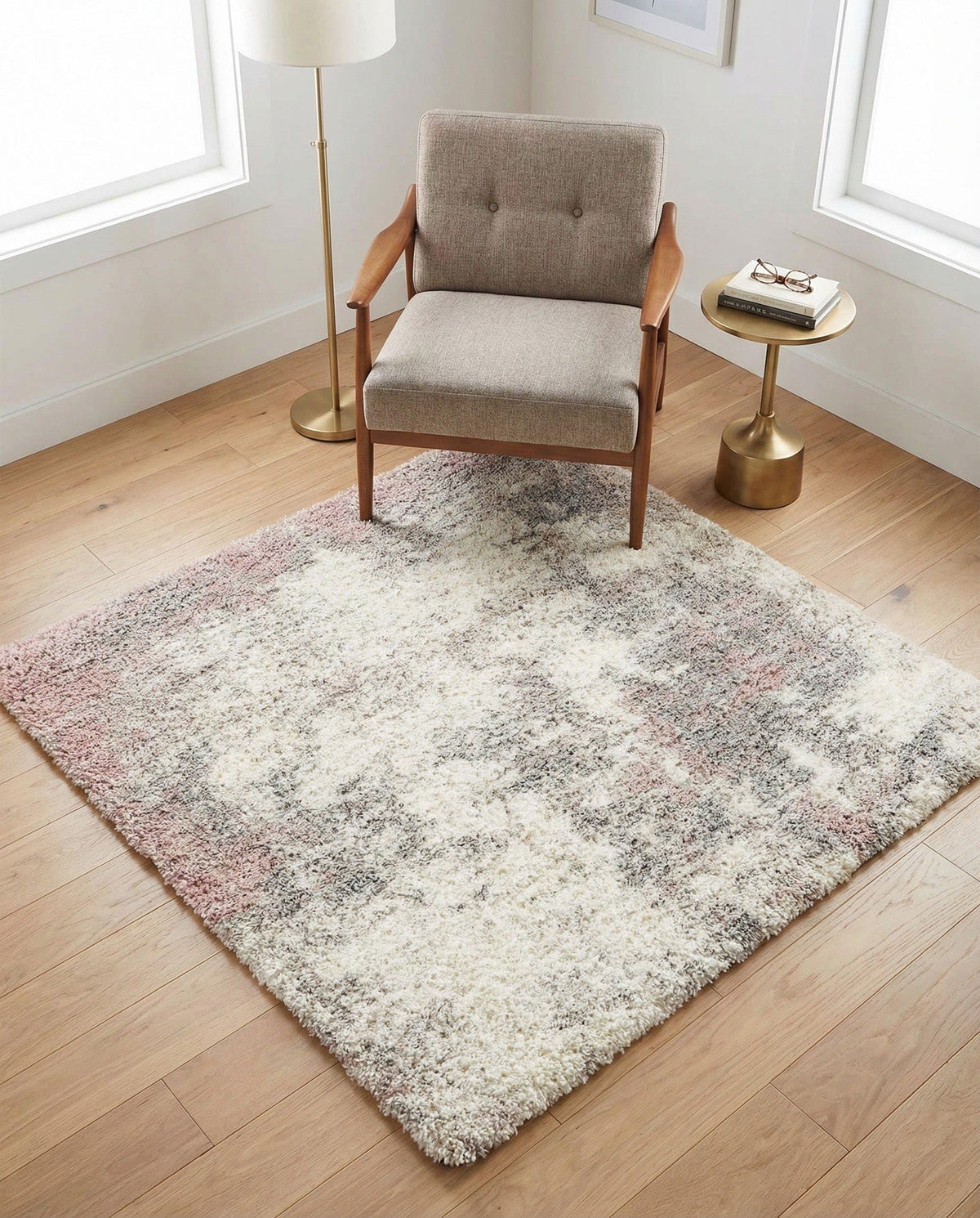 Rugs.com - Soft Touch Shag Rug – 7' 1 x 10' Khaki Shag Rug – Plush Easy-Clean Area Rug, Ideal for Bedrooms, Living Rooms, and Offices