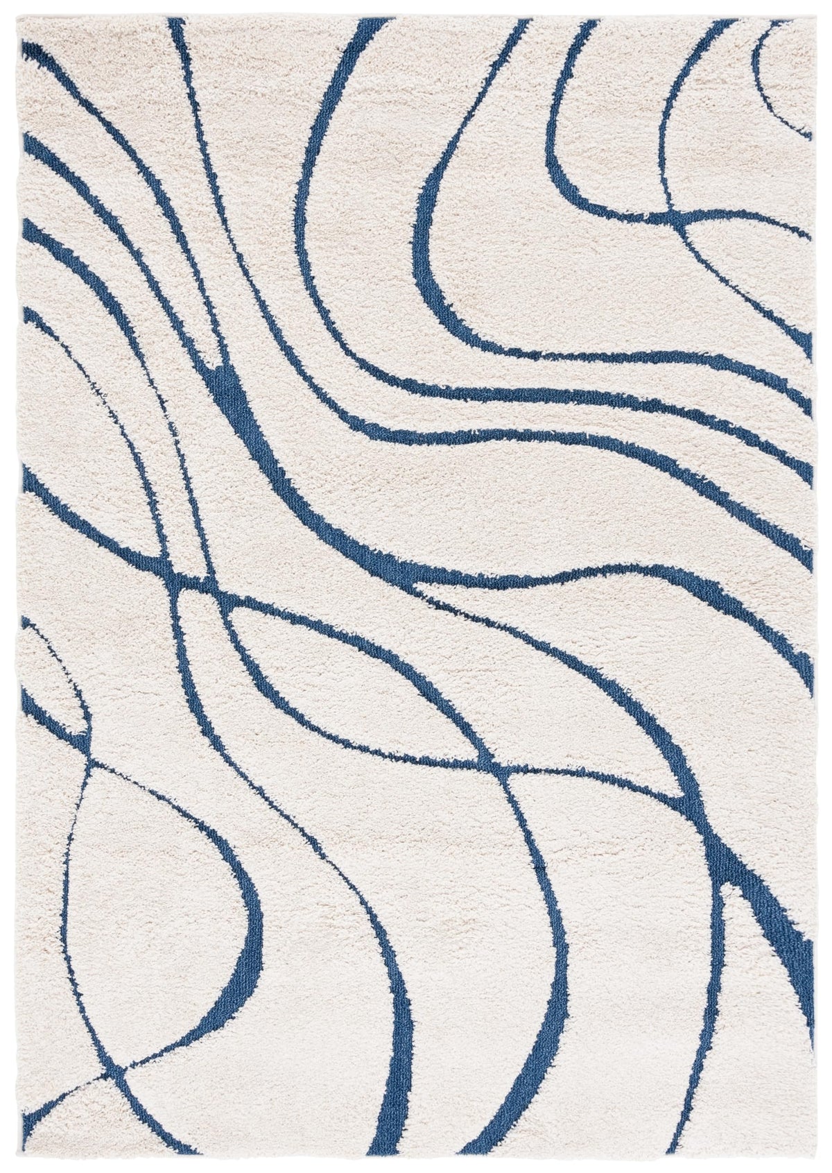 SAFAVIEH Florida Shag Rug 6'x9', Soft Plush Modern Cream & Beige SG471-1113