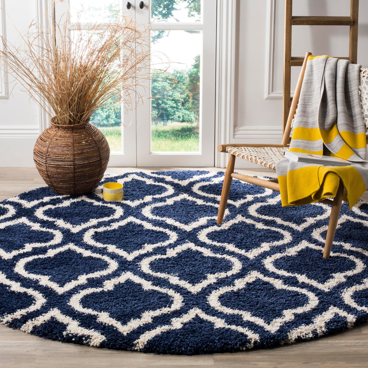 SAFAVIEH Hudson Shag Rug 8x10, Plush Large Multi Ivory & Beige SGH284E