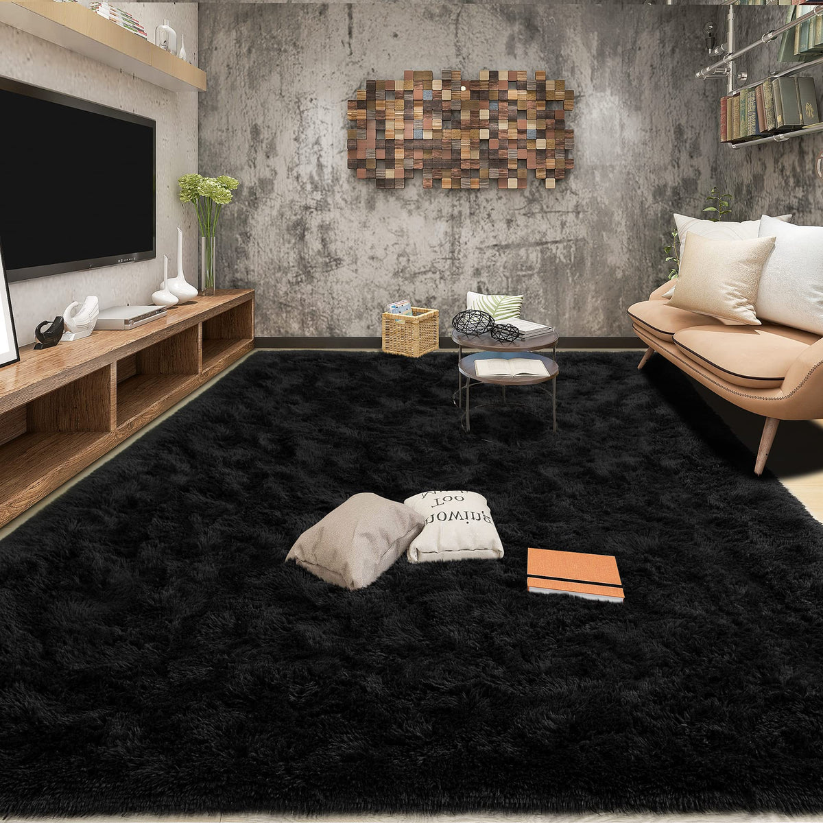 Tepook Fluffy Large Rugs for Living Room, 8x10 Area Rugs for Bedroom