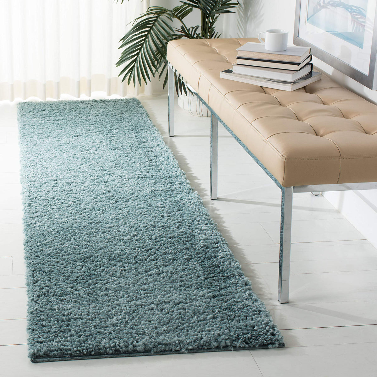SAFAVIEH August Shag Rug 8'x10', Soft Plush Modern Ivory AUG900C