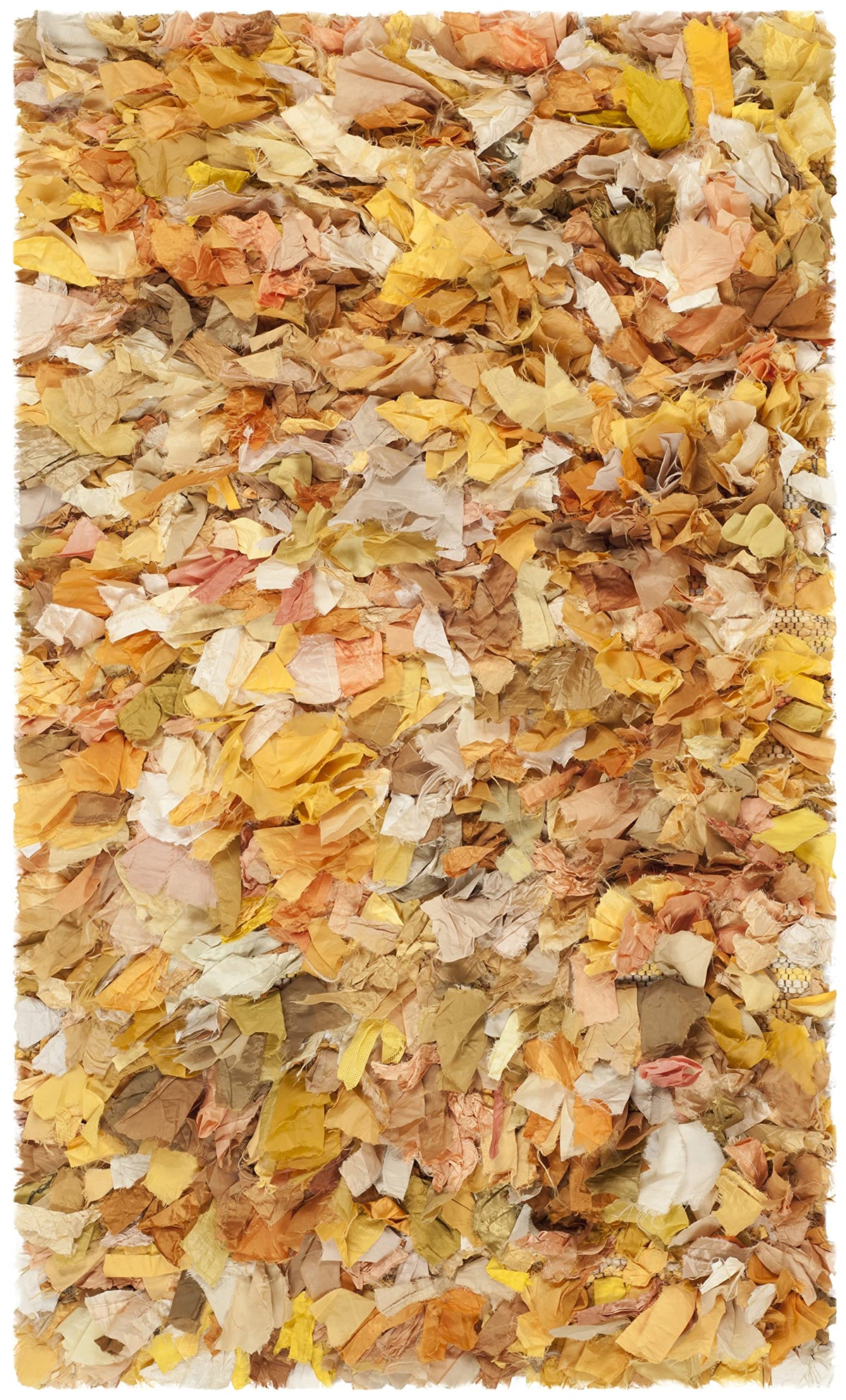 SAFAVIEH Rio Shag Collection Area Rug - 5' x 8', Creme, Handmade Decorative, 3.5-inch Thick Ideal for High Traffic Areas in Living Room, Bedroom (SG951W)