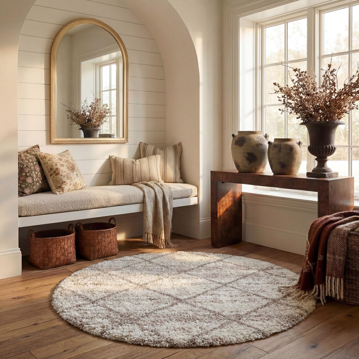 SAFAVIEH Hudson Shag Rug 8'x10', Soft Plush Moroccan Ivory & Beige SGH281D