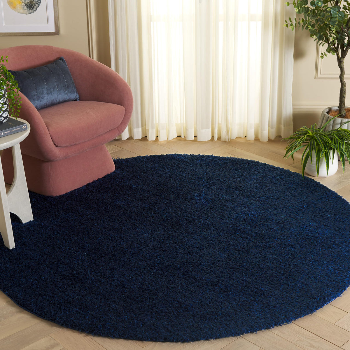 SAFAVIEH Lindsay Shag Collection Area Rug - 4' x 6', Green, Contemporary Design, Ideal for High Traffic Areas in Living Room, Bedroom & Dining Room (LNS560Y-4)