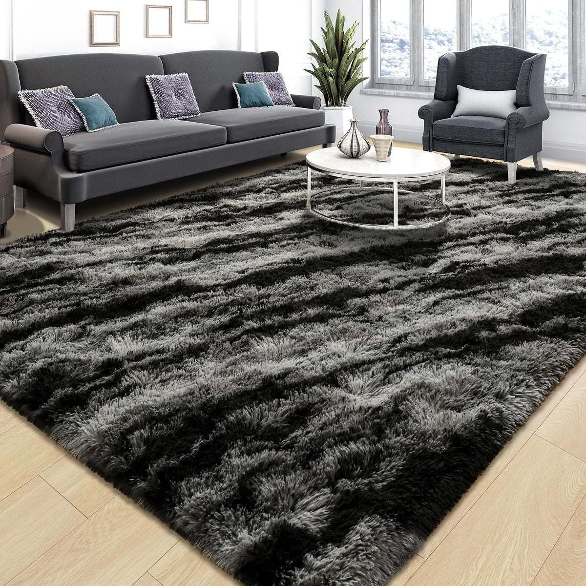 Tepook Fluffy Large Rugs for Living Room, 8x10 Area Rugs for Bedroom