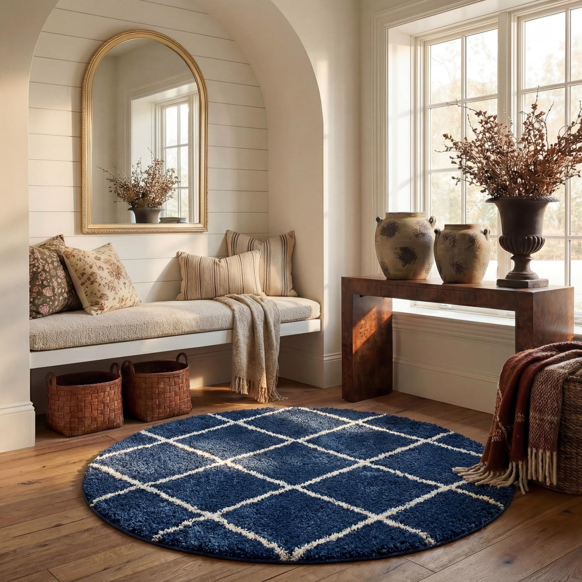 SAFAVIEH Hudson Shag Rug 8'x10', Soft Plush Moroccan Ivory & Beige SGH281D