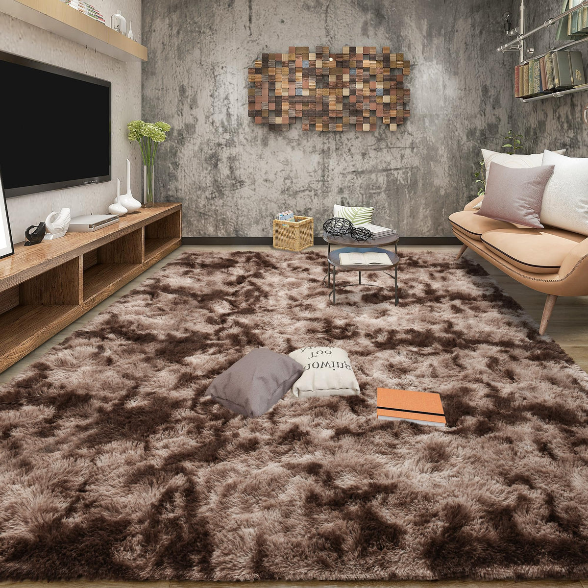 Tepook Fluffy Large Rugs for Living Room, 8x10 Area Rugs for Bedroom
