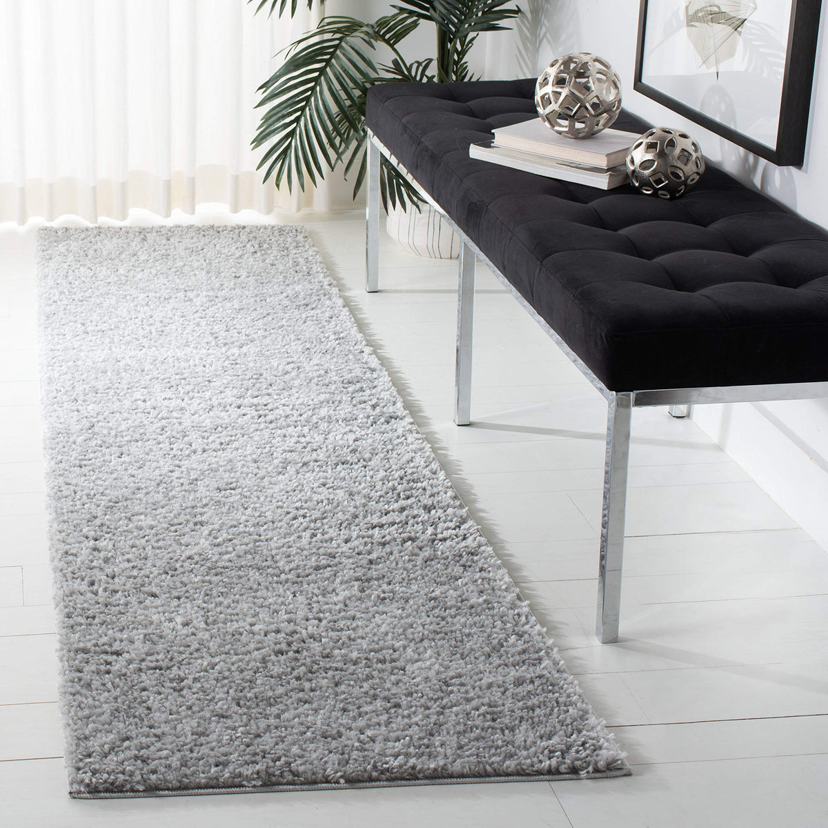 SAFAVIEH August Shag Rug 8'x10', Soft Plush Modern Ivory AUG900C