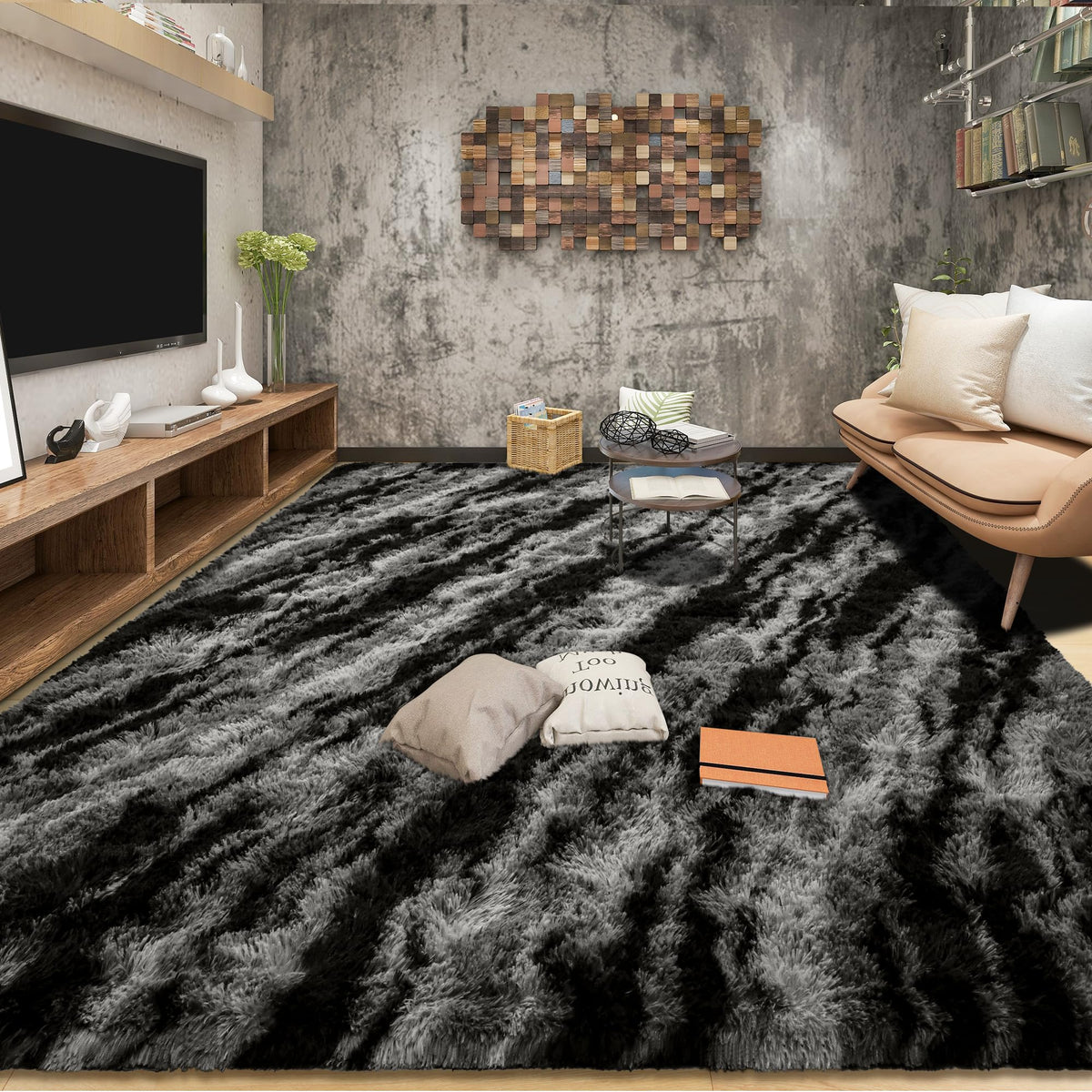 Tepook Fluffy Large Rugs for Living Room, 8x10 Area Rugs for Bedroom