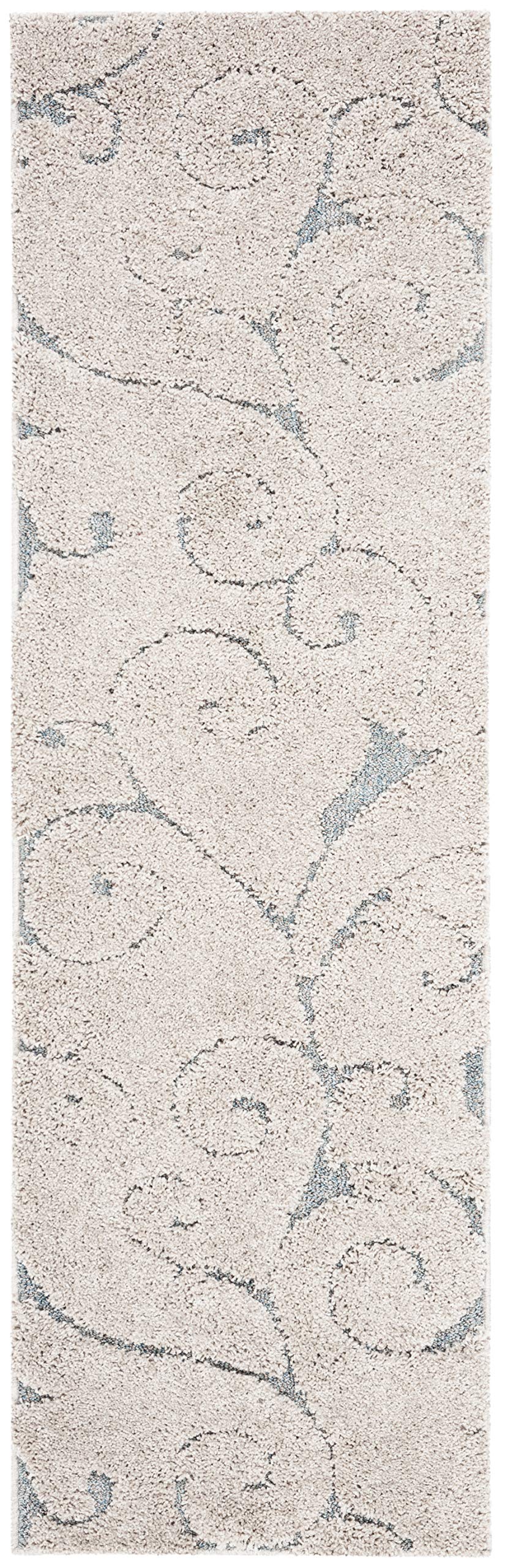 SAFAVIEH Florida Shag Rug 8'x10', Soft Plush Cream & Beige SG455-1113