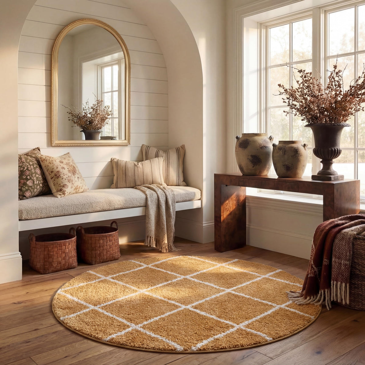 SAFAVIEH Hudson Shag Rug 8'x10', Soft Plush Moroccan Ivory & Beige SGH281D
