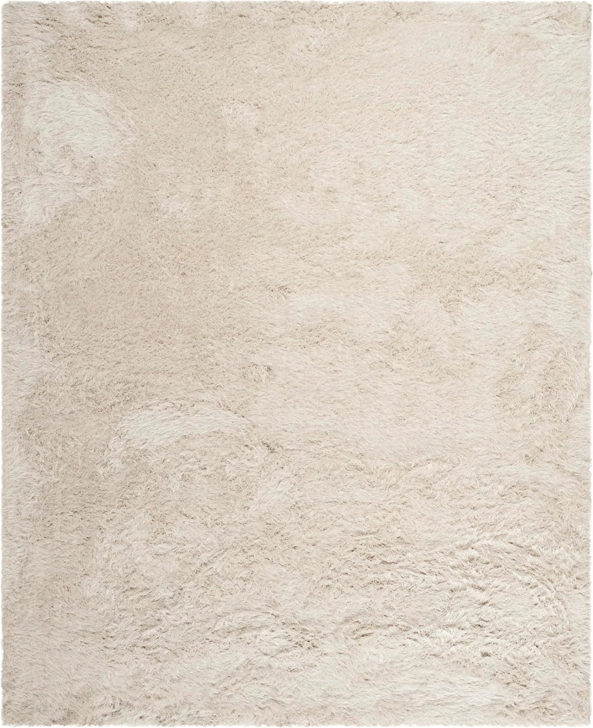 SAFAVIEH Venice Shag Collection Area Rug - 7'6" x 9'6", Pearl, Handmade Glam, 3-inch Thick Ideal for High Traffic Areas in Living Room, Bedroom (SG256P)