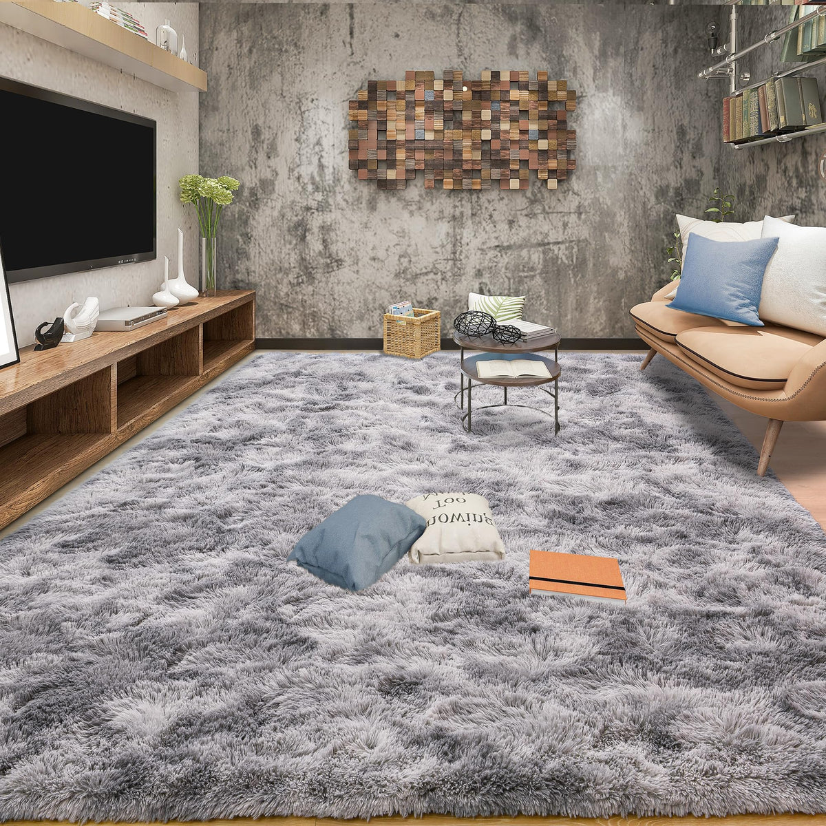 Tepook Fluffy Large Rugs for Living Room, 8x10 Area Rugs for Bedroom