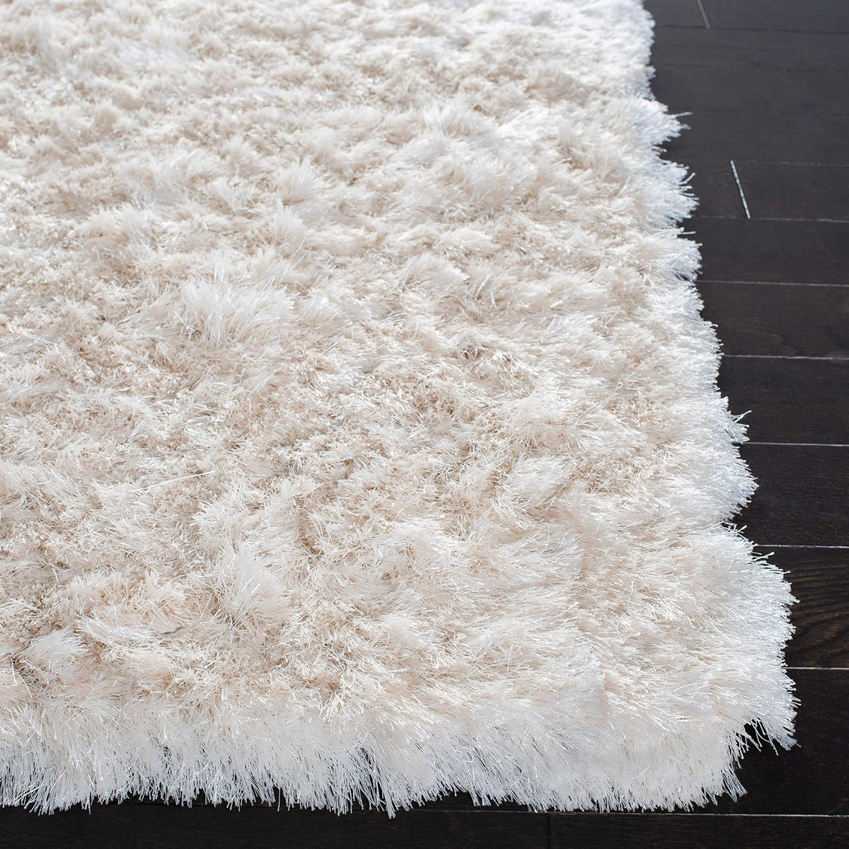 SAFAVIEH Paris Shag Rug 6'x9', Soft Plush Modern Ivory SG511-1212