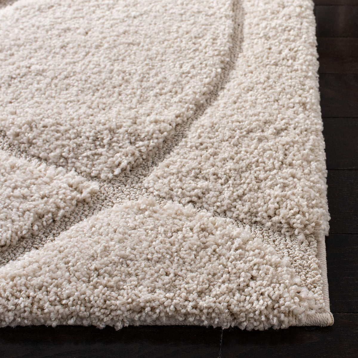 SAFAVIEH Florida Shag Rug 6'x9', Soft Plush Modern Cream & Beige SG471-1113