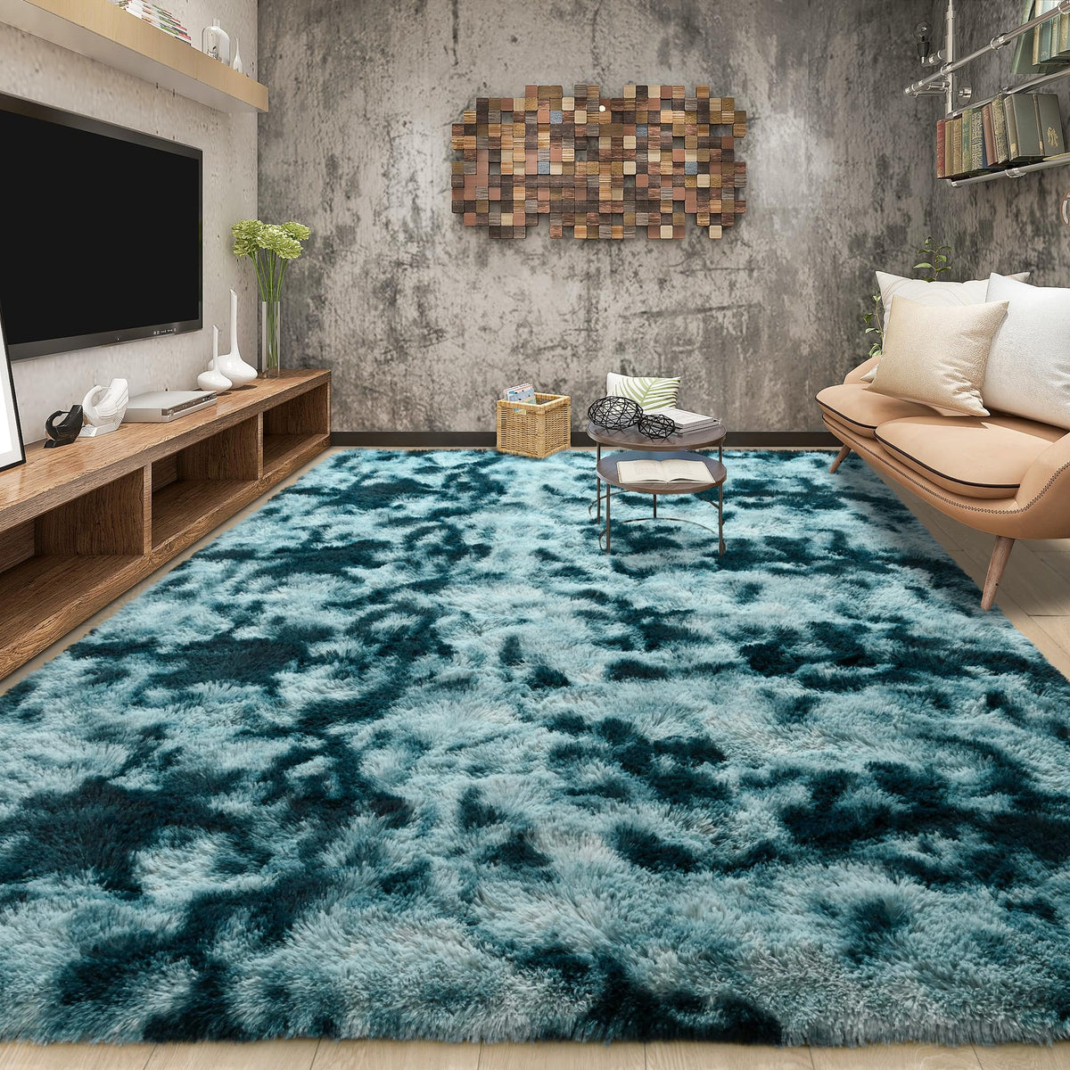 Tepook Fluffy Large Rugs for Living Room, 8x10 Area Rugs for Bedroom
