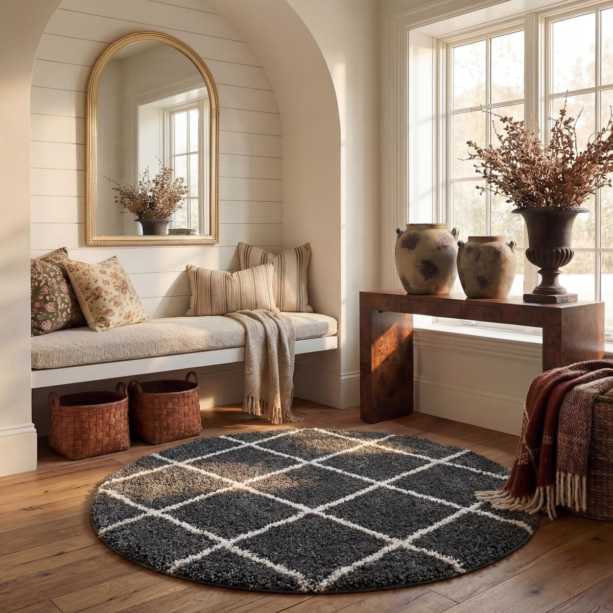 SAFAVIEH Hudson Shag Rug 8'x10', Soft Plush Moroccan Ivory & Beige SGH281D