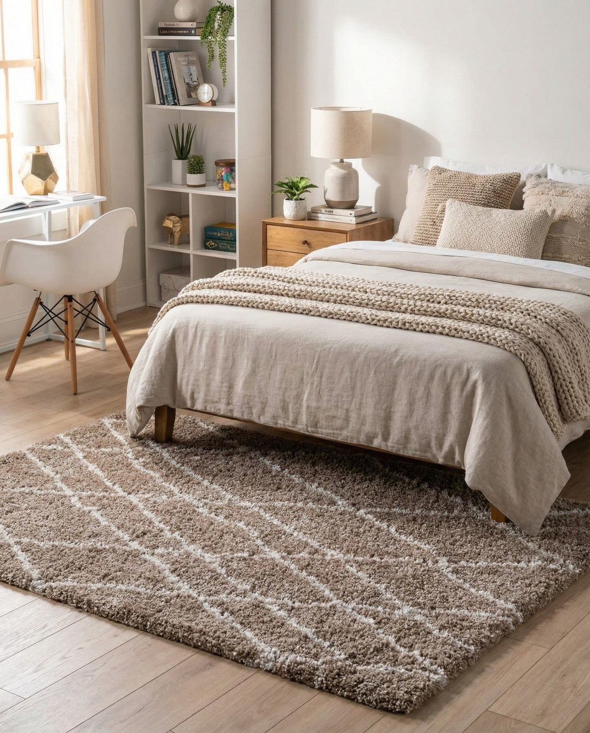 Rugs.com - Soft Touch Shag Rug – 6' 1 x 9' Sage Green Plush Shag Rug – Ultra Soft High Pile Area Rug for Bedroom, Living Room, and Home Office