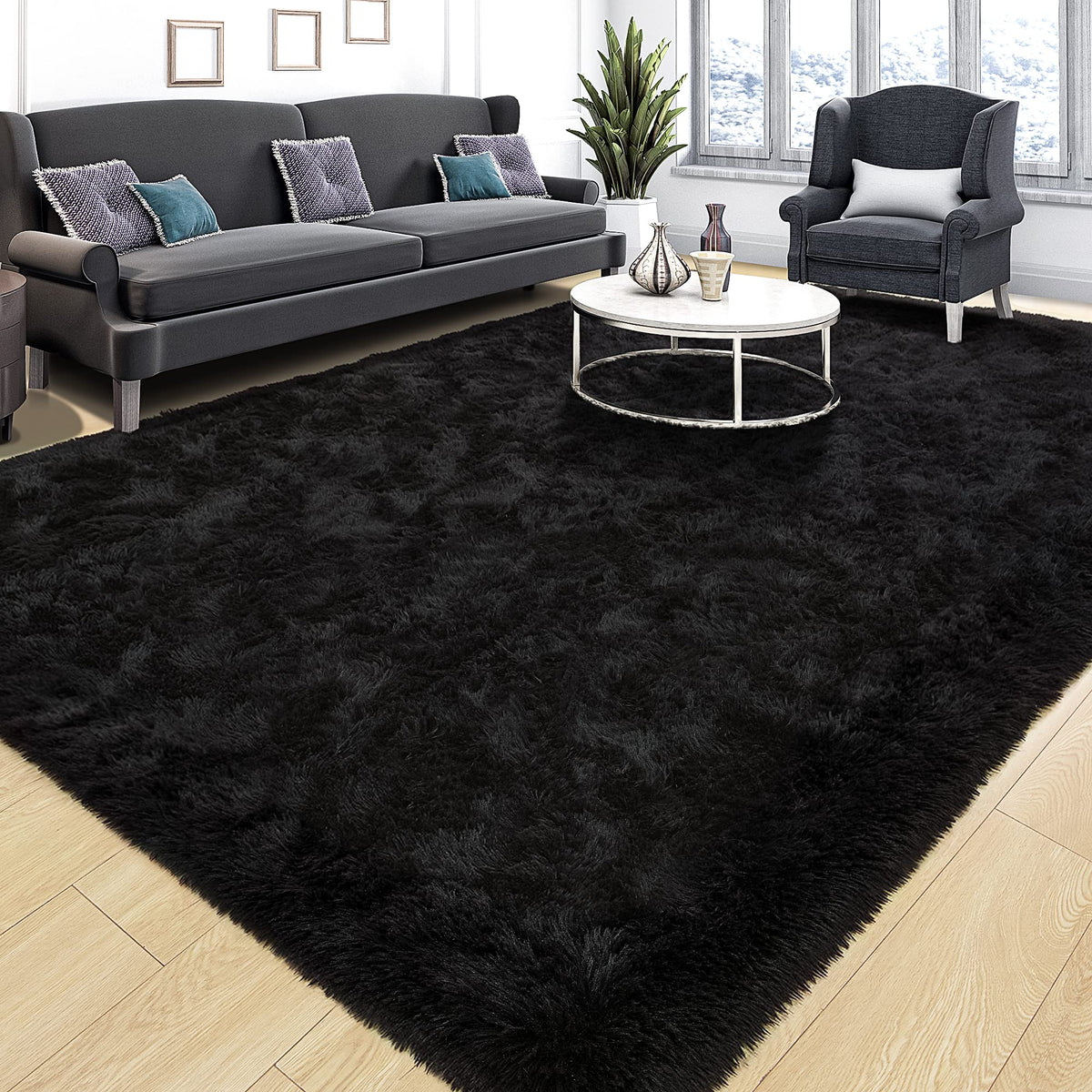 Tepook Fluffy Large Rugs for Living Room, 8x10 Area Rugs for Bedroom
