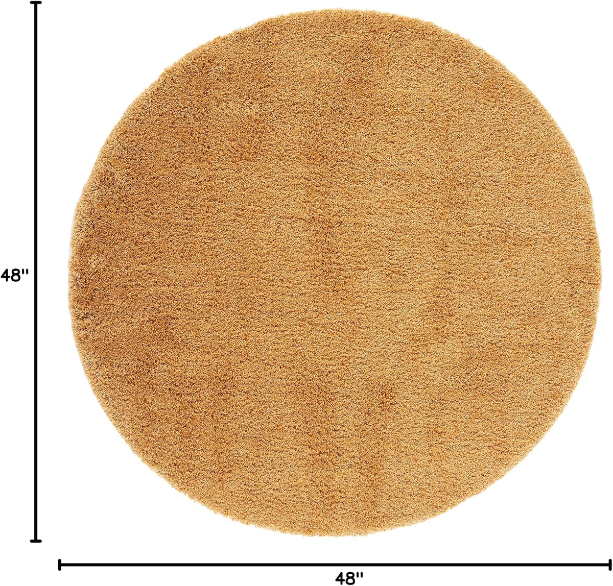 SAFAVIEH Hudson Shag Round Rug 4', Plush Gold SGH220D