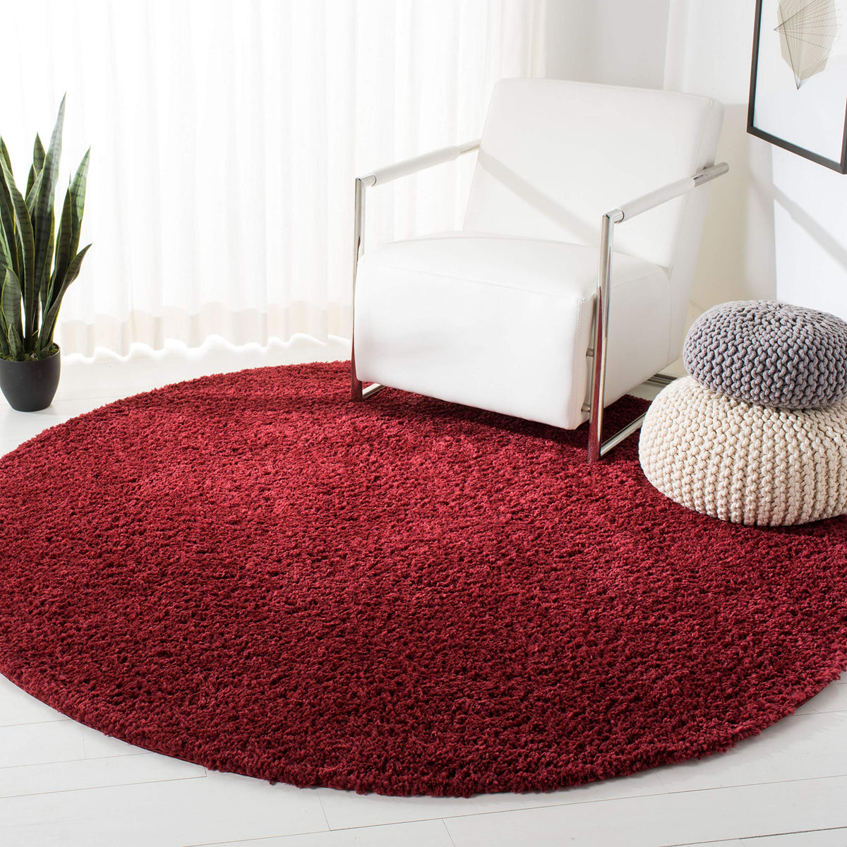 SAFAVIEH August Shag Rug 8'x10', Soft Plush Modern Ivory AUG900C