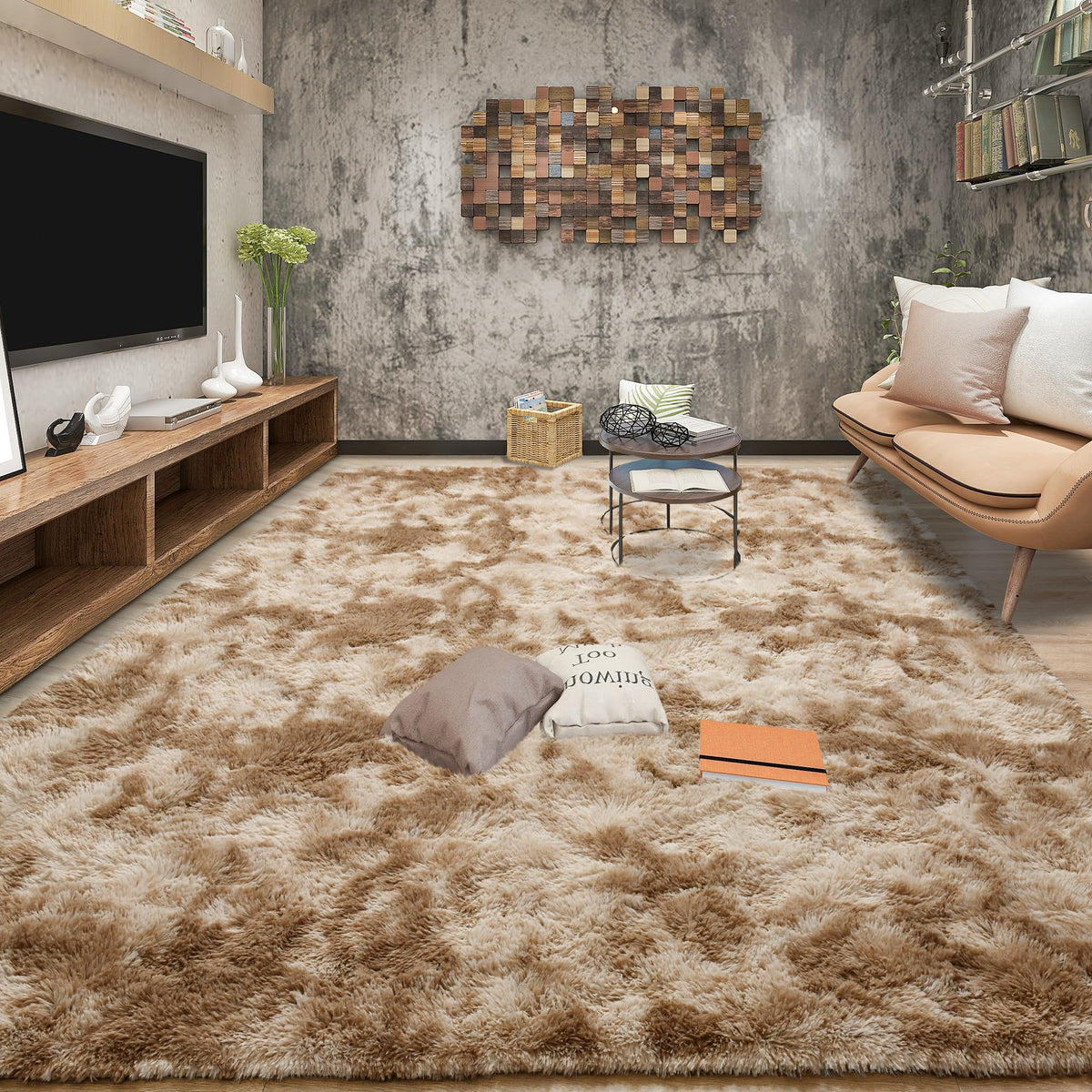 Tepook Fluffy Large Rugs for Living Room, 8x10 Area Rugs for Bedroom