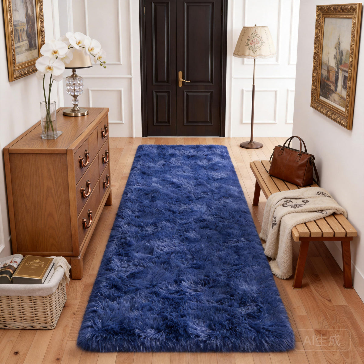 Orange 8x10 Area Rugs for Living Room Bedroom, Soft Plush Fluffy Large Rug