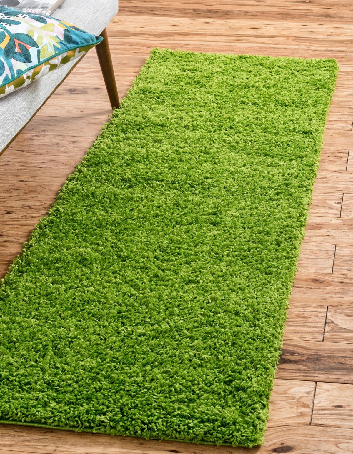 Unique Loom Solid Shag Collection Area Rug (8' x 10' Rectangle, Sandy Brown)