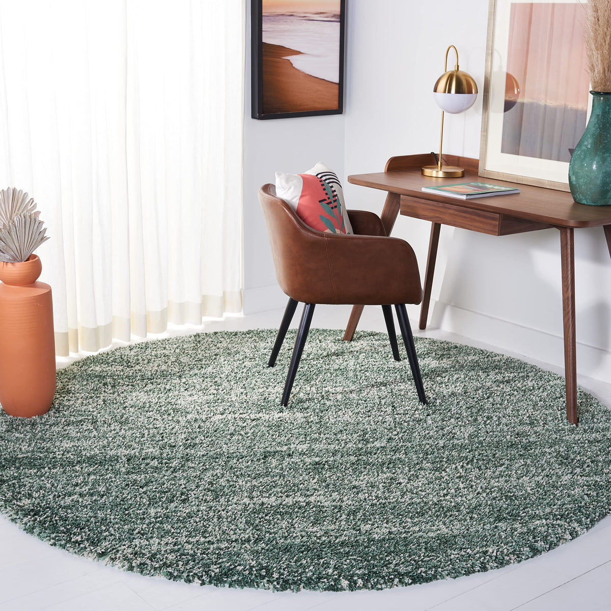 SAFAVIEH Hudson Shag Rug 10x14, Plush X-Large Ivory & Grey SGH295B