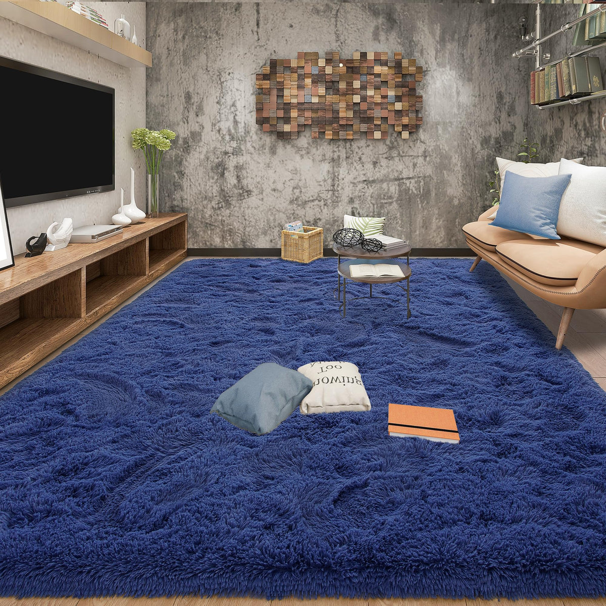Tepook Fluffy Large Rugs for Living Room, 8x10 Area Rugs for Bedroom