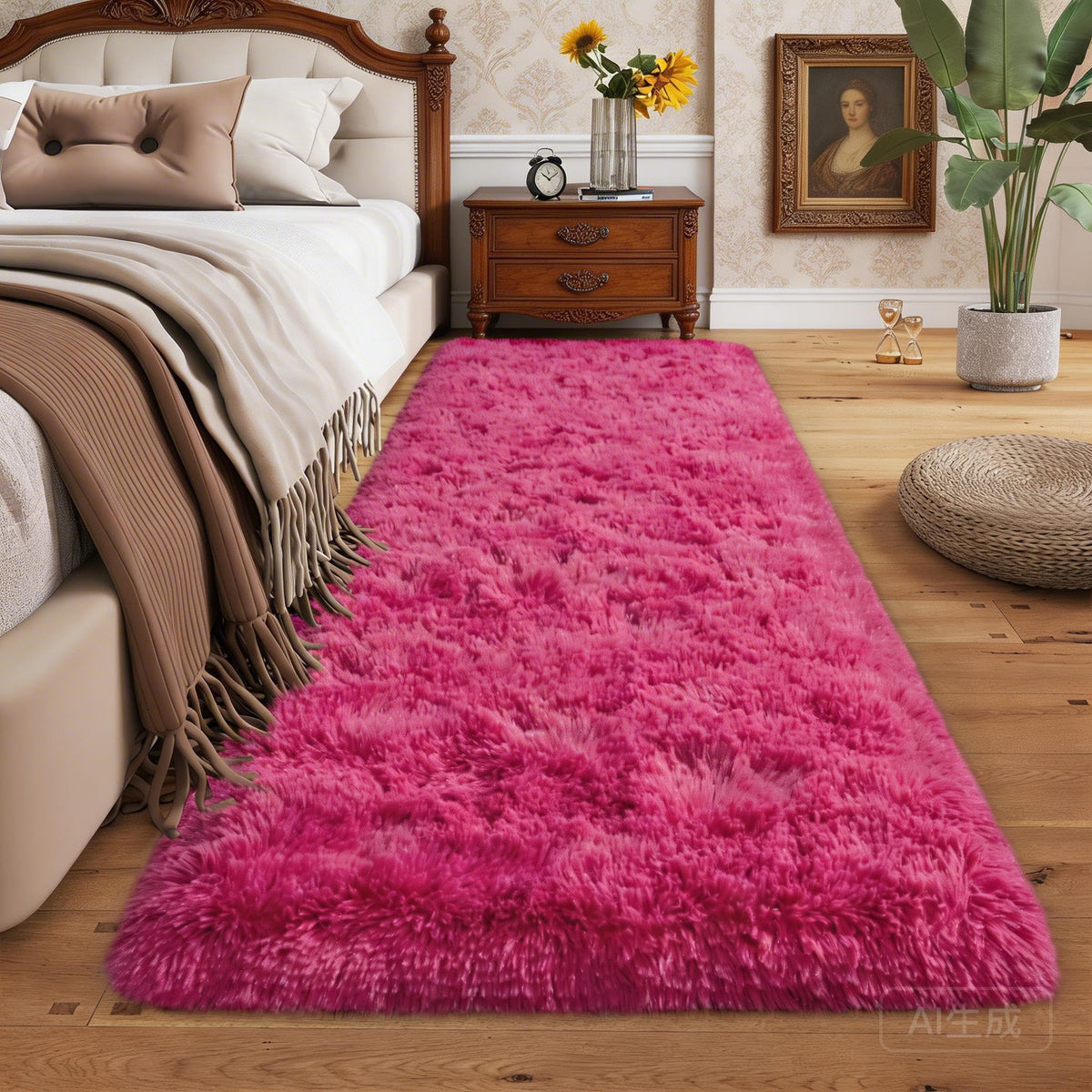 Orange 8x10 Area Rugs for Living Room Bedroom, Soft Plush Fluffy Large Rug