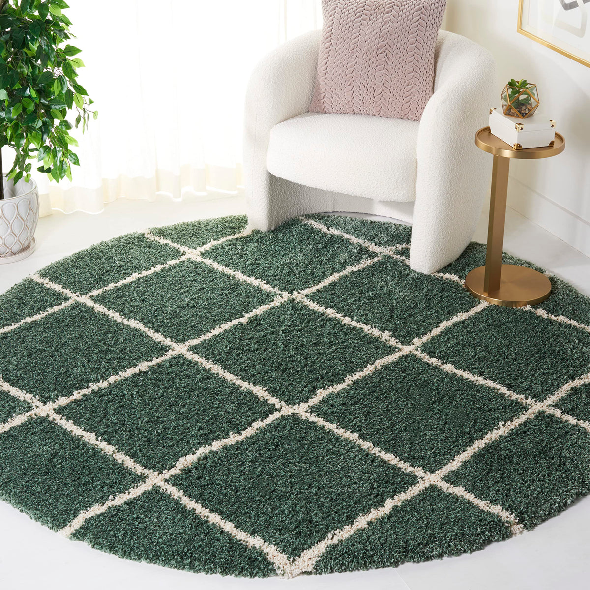 SAFAVIEH Hudson Shag Rug 8'x10', Soft Plush Moroccan Ivory & Beige SGH281D