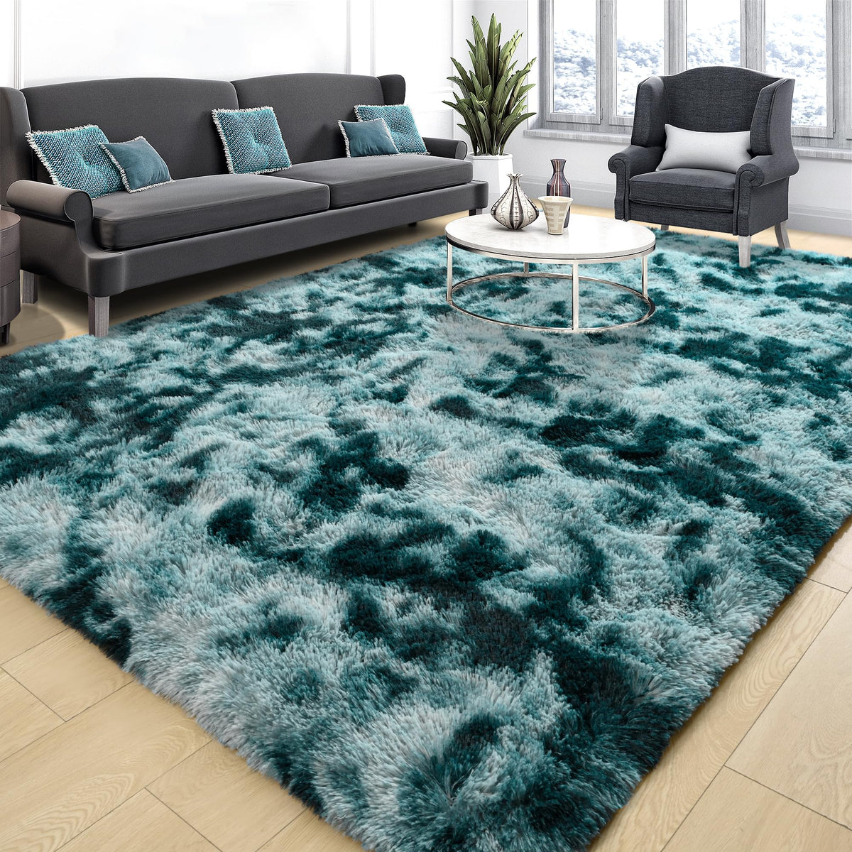 Tepook Fluffy Large Rugs for Living Room, 8x10 Area Rugs for Bedroom
