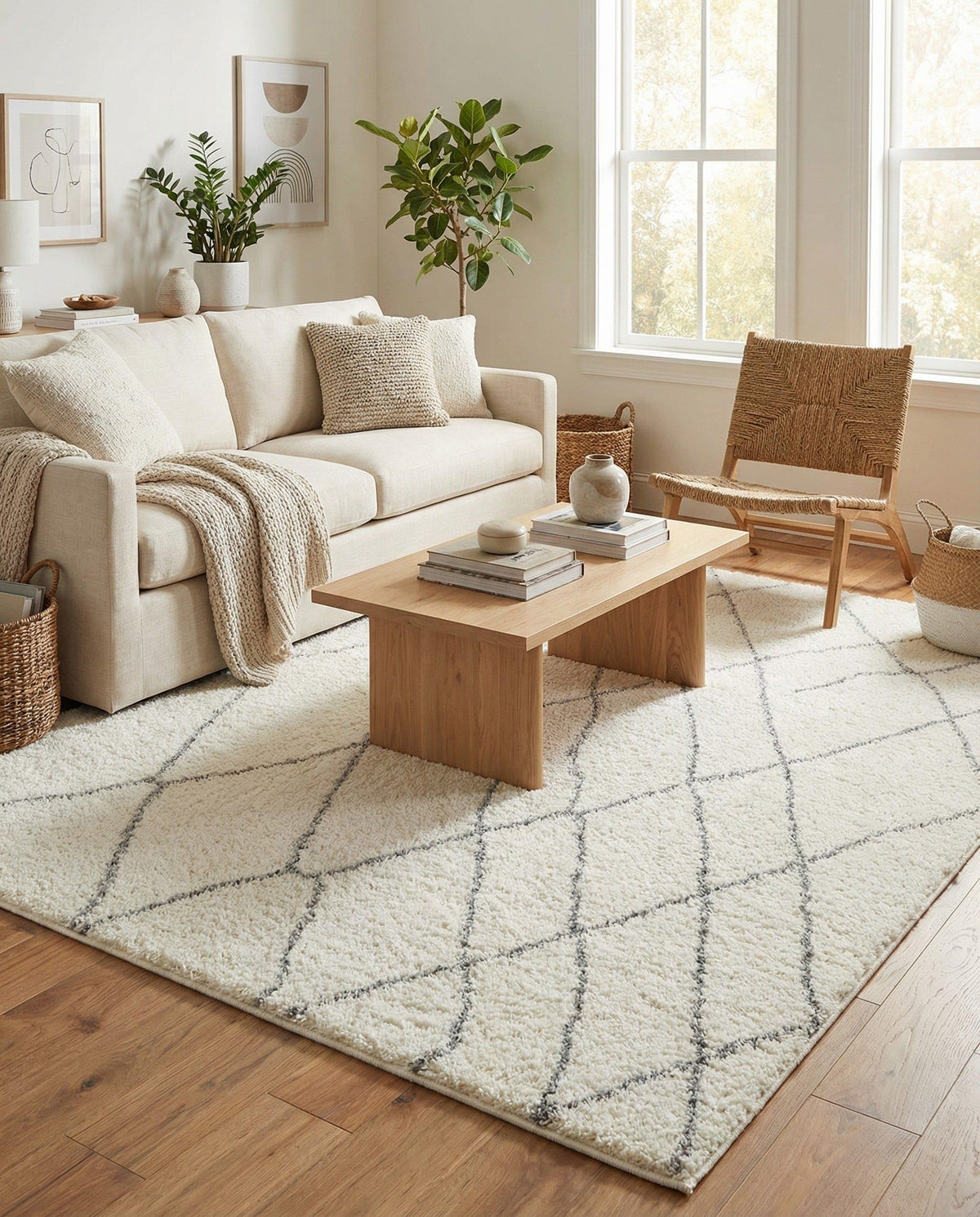 Rugs.com - Soft Touch Shag Rug – 6' 1 x 9' Sage Green Plush Shag Rug – Ultra Soft High Pile Area Rug for Bedroom, Living Room, and Home Office