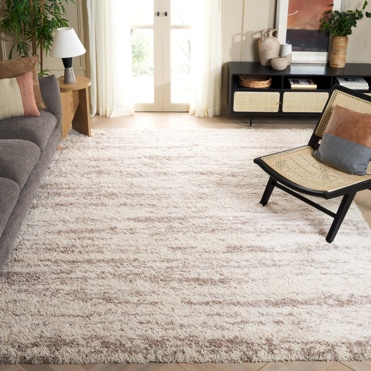 SAFAVIEH Hudson Shag Rug 8x10, Large Ivory & Beige SGH206B