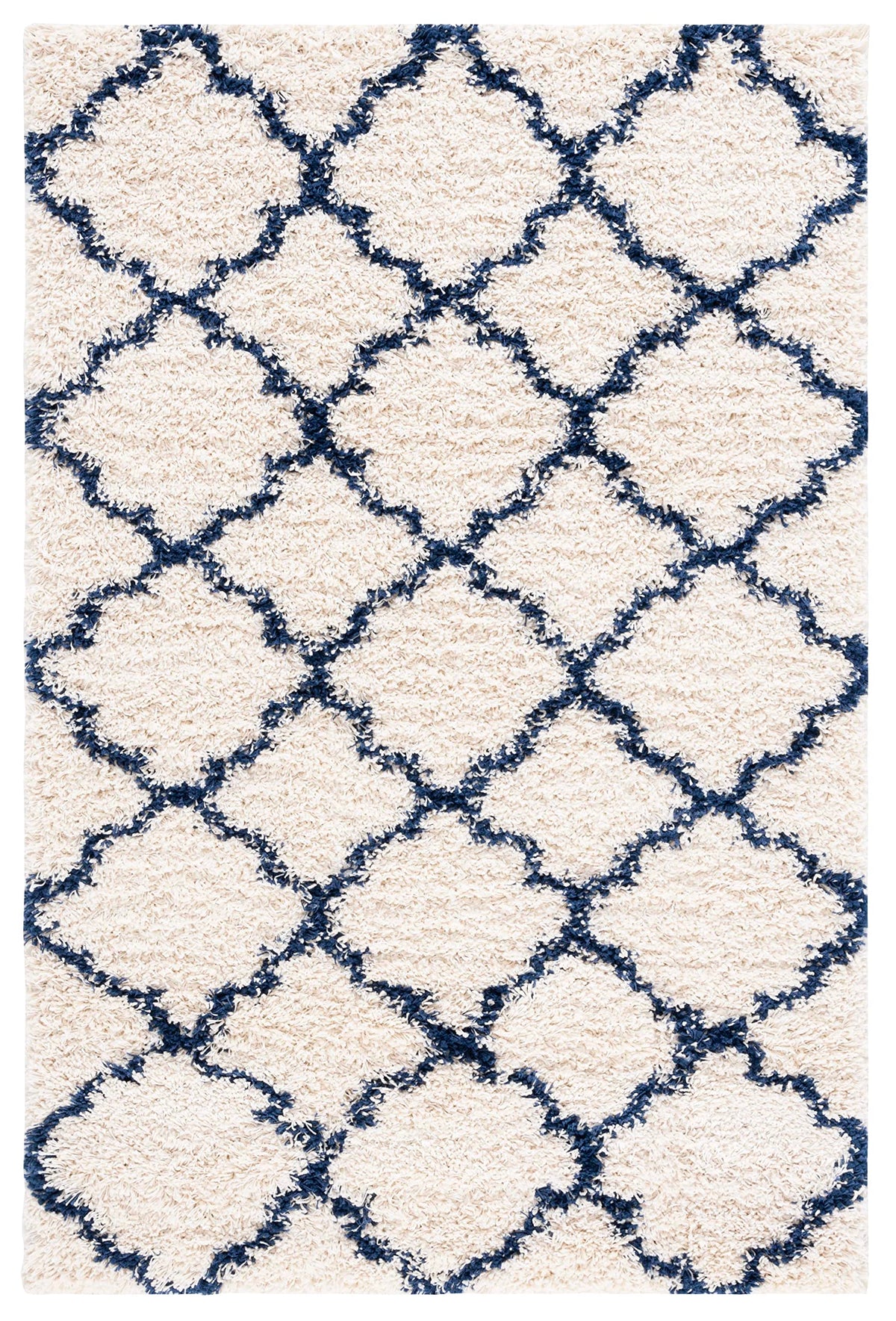 SAFAVIEH Hudson Shag Rug 9'x12', Soft Plush Modern Navy & Ivory SGH282C
