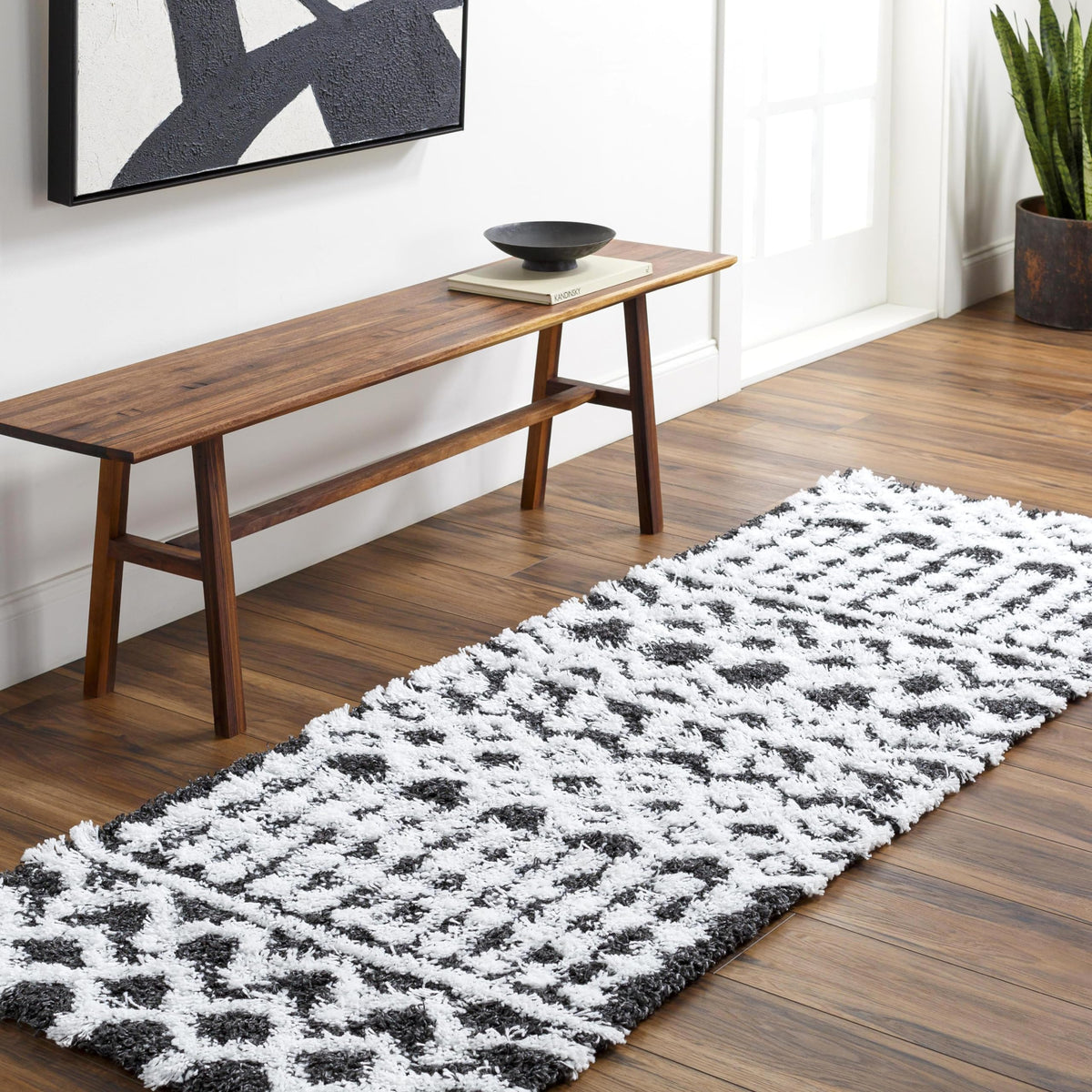 Livabliss Hapsburg Moroccan Shag Area Rug, 5'3" x 7'3", Beige