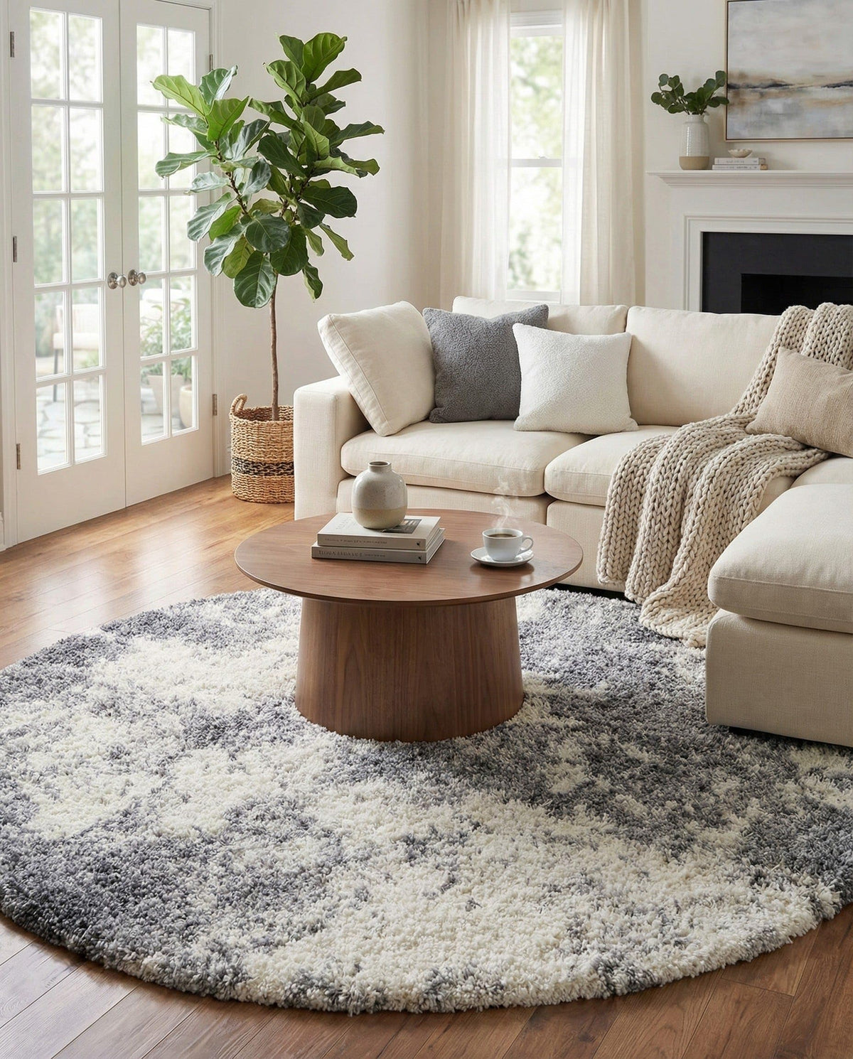 Rugs.com - Soft Touch Shag Rug – 7' 1 x 10' Khaki Shag Rug – Plush Easy-Clean Area Rug, Ideal for Bedrooms, Living Rooms, and Offices