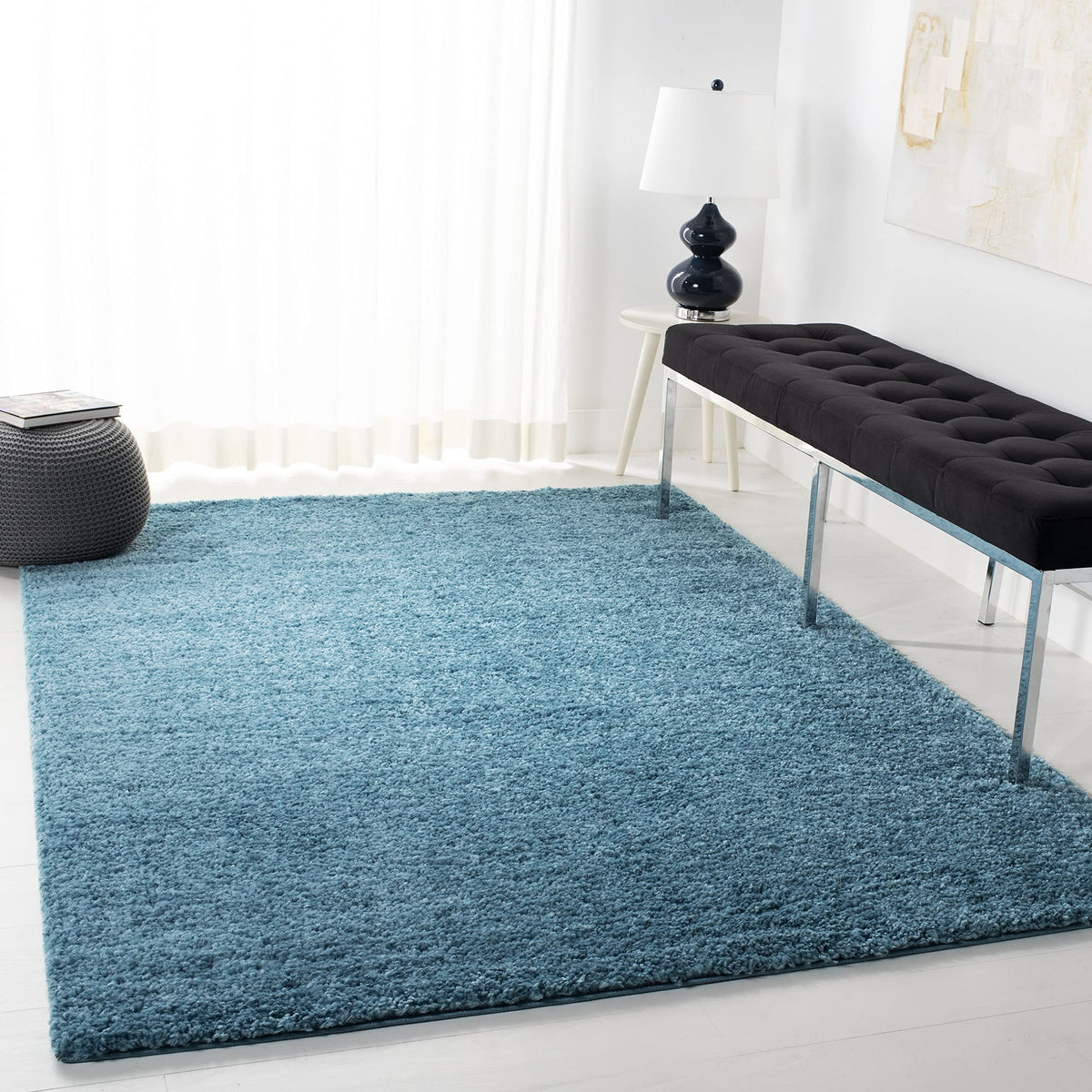 SAFAVIEH August Shag Rug 8'x10', Soft Plush Modern Ivory AUG900C