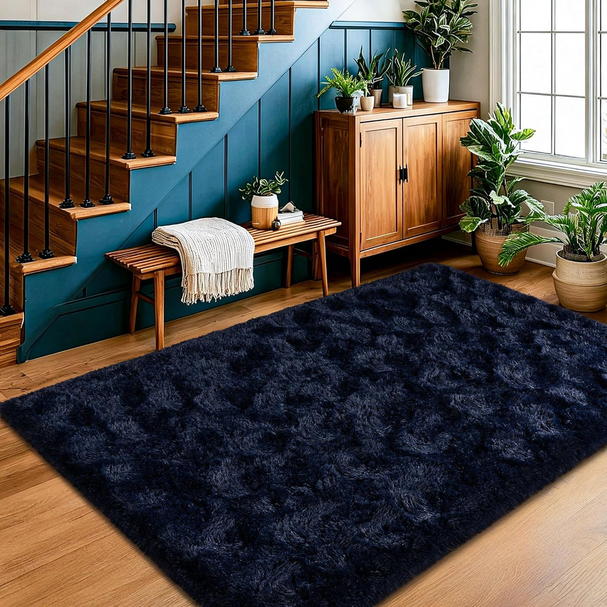 Mugorn Small Soft Shag Rugs for Bedroom, 4x6 Fluffy Area Rugs for Living Room