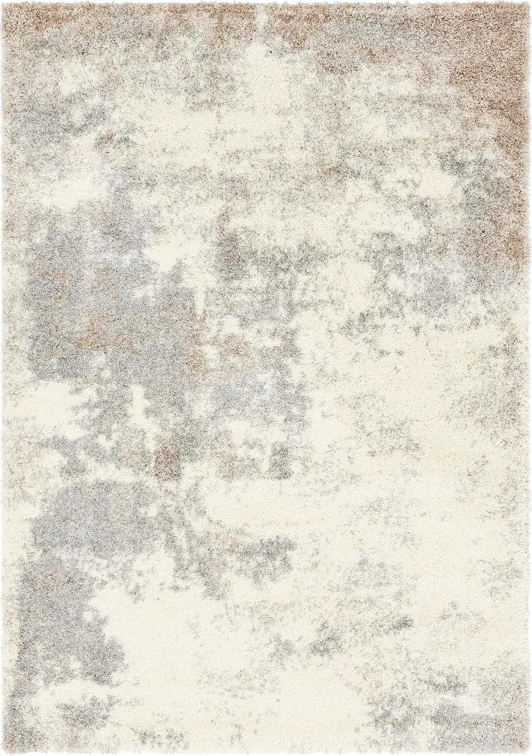 Rugs.com - Soft Touch Shag Rug – 7' 1 x 10' Khaki Shag Rug – Plush Easy-Clean Area Rug, Ideal for Bedrooms, Living Rooms, and Offices