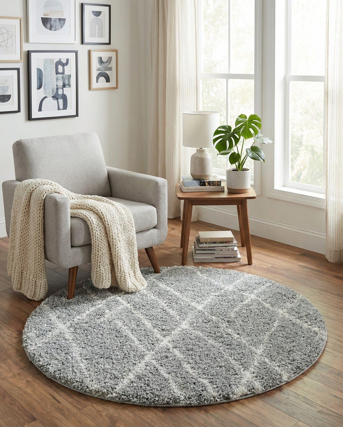 Rugs.com - Soft Touch Shag Rug – 6' 1 x 9' Sage Green Plush Shag Rug – Ultra Soft High Pile Area Rug for Bedroom, Living Room, and Home Office